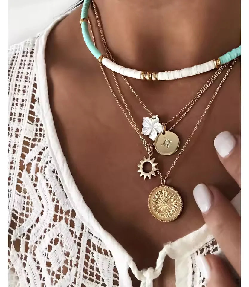 featuring natural shells and a unique, earthy design, perfect for adding a beach-inspired touch to your outfit, ideal for casual wear, summer vacations, or creating a relaxed boho look 