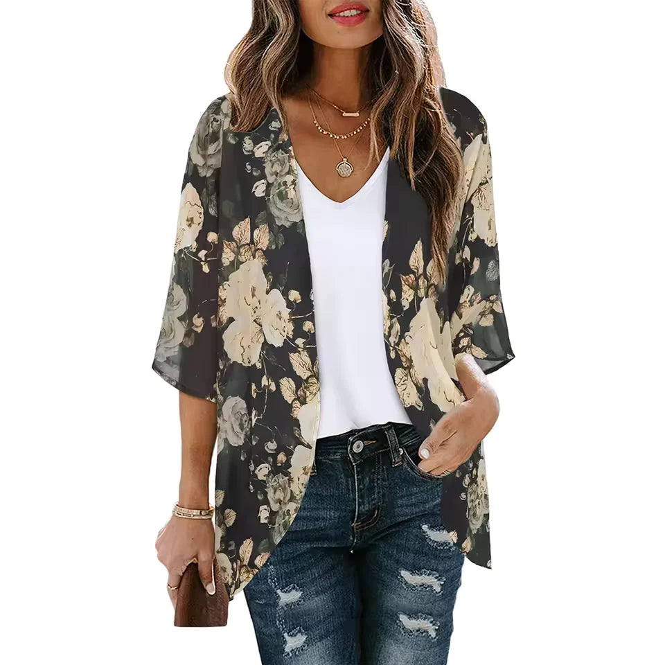 floral print and bohemian style design, perfect for beach outings or tropical getaways