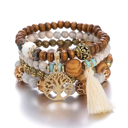 crafted from natural wood for a stylish and earthy look, perfect for bohemian and hawaiian fashion lovers seeking unique accessories to complete their tropical outfits 