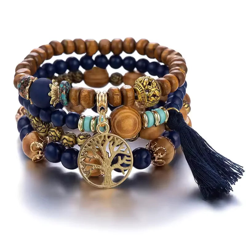 crafted from natural wood for a stylish and earthy look, perfect for bohemian and hawaiian fashion lovers seeking unique accessories to complete their tropical outfits 