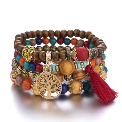 crafted from natural wood for a stylish and earthy look, perfect for bohemian and hawaiian fashion lovers seeking unique accessories to complete their tropical outfits 