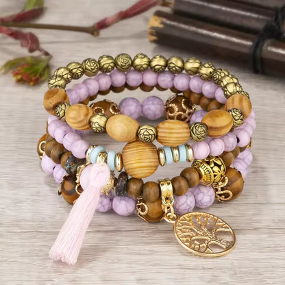 crafted from natural wood for a stylish and earthy look, perfect for bohemian and hawaiian fashion lovers seeking unique accessories to complete their tropical outfits 