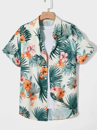 lush, tropical floral prints, lightweight, breathable fabric, perfect for beach outings, casual events, or adding a touch of island-inspired style to your wardrobe