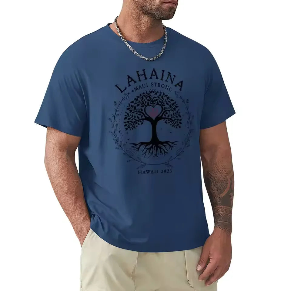 bold design that embodies resilience and aloha spirit, soft, breathable fabric, perfect for casual wear, beach outings, or showing support for the Maui community 