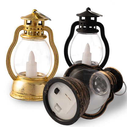 nostalgic design, featuring a flickering LED light for a warm, cozy ambiance, ideal for home decor, creating a retro atmosphere, or as a safe, battery-operated alternative to traditional candles 